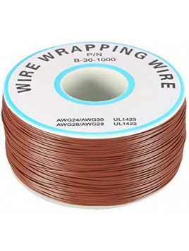 Hilo alambre wrapping marron DM-30-1000 AWG30 bobina 250m 0.20mm