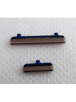 Set 2 botones dorados para Samsung Galaxy Note 20 SM-N980F Note 20 5G calidad premium