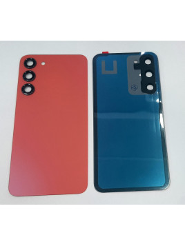 Tapa trasera o tapa bateria roja para Samsung Galaxy S23 Plus SM-S916 mas cubierta camara