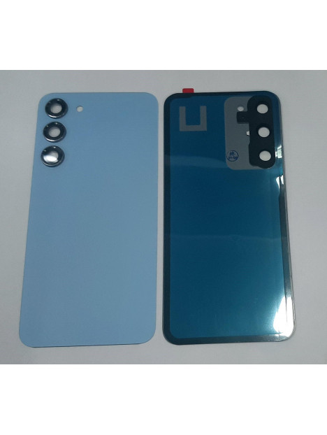 Tapa trasera o tapa bateria azul para Samsung Galaxy S23 Plus SM-S916 mas cubierta camara