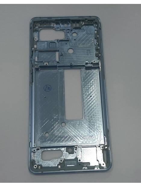 carcasa o marco frontal azul claro para Vivo X60 Pro V2046 calidad premium