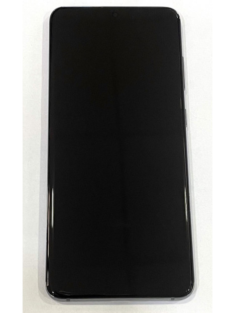 Pantalla lcd para Samsung Galaxy S20 SM-G980F GH82-31432A + tactil negro + marco Cosmic Grey Premium Service Pack