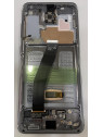 Pantalla lcd para Samsung Galaxy S20 SM-G980F GH82-31432A + tactil negro + marco Cosmic Grey Premium Service Pack