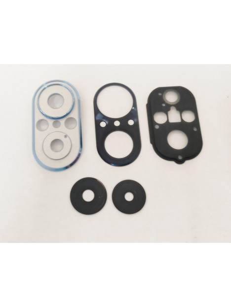 Set cubierta camara azul para Huawei Nova 9 SE JLN-L mas set 2 cristal camara calidad premium