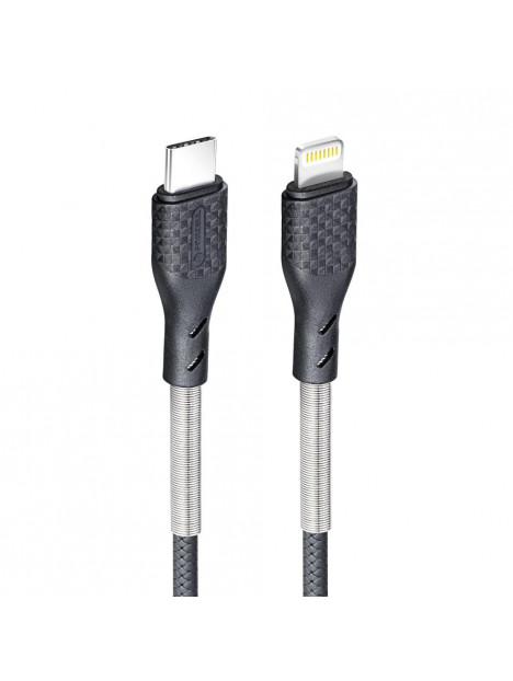 FORCELL Carbon cable tipo C para Lightning 8-pin 1 metro