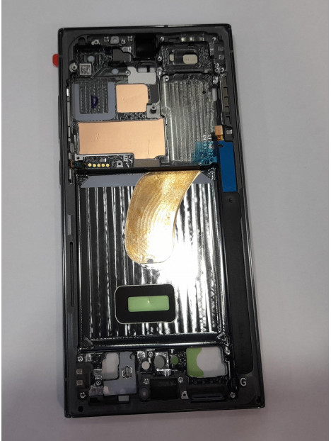 Carcasa central o marco verde para Samsung Galaxy S23 Ultra SM-S918 GH96-15833C Service Pack