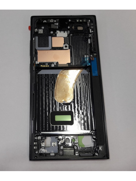 Carcasa central o marco negro para Samsung Galaxy S23 Ultra SM-S918 GH96-15833A Service Pack