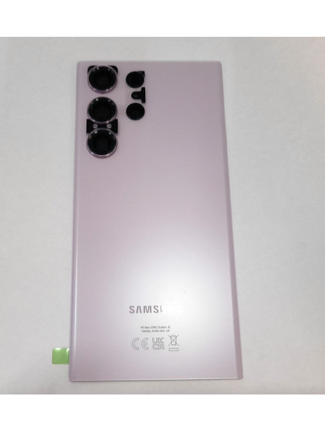 Tapa trasera o tapa bateria lavanda para Samsung Galaxy S23 Ultra SM-S918 GH82-30400D mas cubierta camara Service P