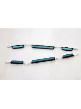 Set 2 botones azules para Motorola MOTO G50 XT2137 calidad premium