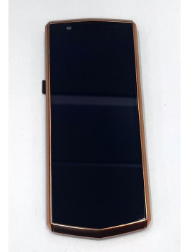 Pantalla LCD mas tactil negro para Cubot Pocket 3 mas marco dorado calidad premium