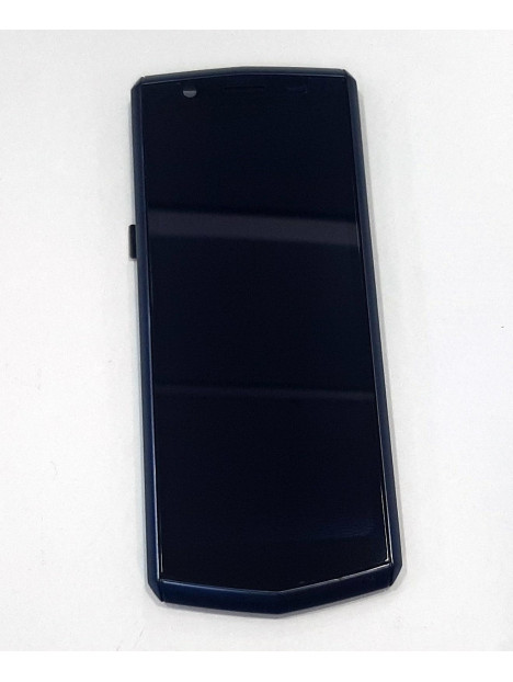 Pantalla LCD mas tactil negro para Cubot Pocket 3 mas marco azul calidad premium