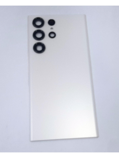 Tapa trasera o tapa bateria blanca para Samsung Galaxy S23 Ultra SM-S918 mas cubierta camara