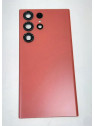 Tapa trasera o tapa bateria roja para Samsung Galaxy S23 Ultra SM-S918 mas cubierta camara