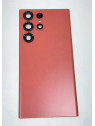 Tapa trasera o tapa bateria roja para Samsung Galaxy S23 Ultra SM-S918 mas cubierta camara