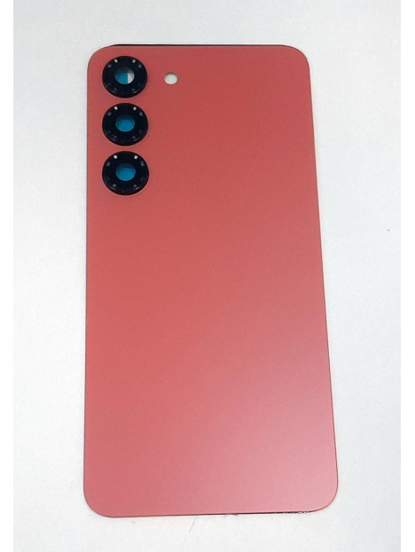 Tapa trasera o tapa bateria roja para Samsung Galaxy S23 SM-S911 mas cubierta camara
