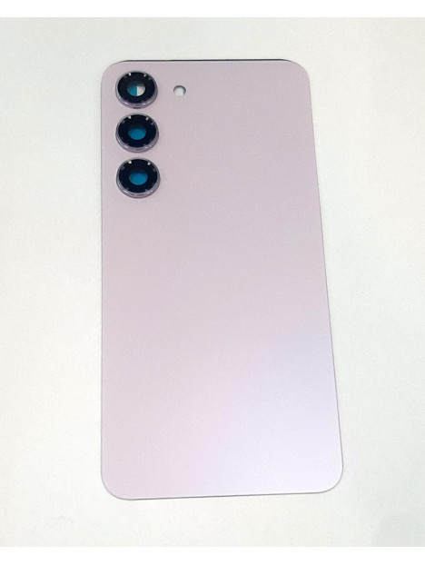 Tapa trasera o tapa bateria rosa para Samsung Galaxy S23 SM-S911 mas cubierta camara