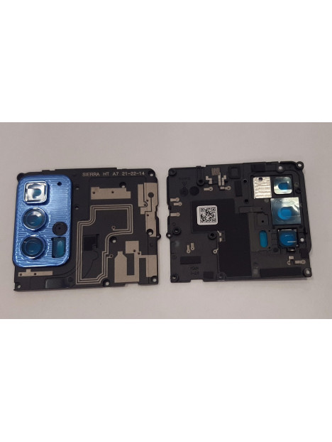 Carcasa sujecion mas cubierta camara azul oscuro para Motorola Edge 20 Pro XT2153 calidad premium