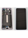 Pantalla LCD para Samsung Galaxy S21 FE SM-G990B GH82-26414D mas tactil negro mas marco violeta service pack