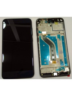Huawei P8 Lite 2017 pantalla lcd + tactil azul + marco azul premium p8lite 2017 pra-la1 pra-lx1