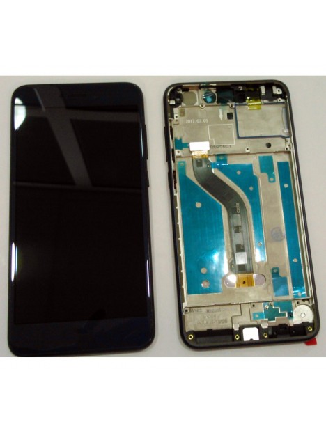 Huawei P8 Lite 2017 pantalla lcd + tactil azul + marco azul premium p8lite 2017 pra-la1 pra-lx1