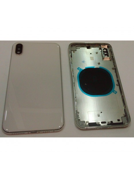 iPhone XS MAX A2101 A2104 carcasa central o marco + tapa trasera o tapa bateria blanca