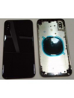 iPhone XS MAX A2101 A2104 carcasa central o marco + tapa trasera o tapa bateria negra