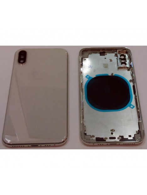 iPhone XS A2097 A2100 carcasa central o marco + tapa trasera o tapa bateria blanca