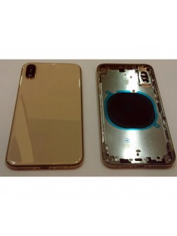 iPhone XS A2097 A2100 carcasa central o marco + tapa trasera o tapa bateria dorada