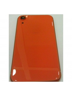 IPhone XR A2105 A2108 carcasa central o marco + tapa trasera o tapa bateria rosa