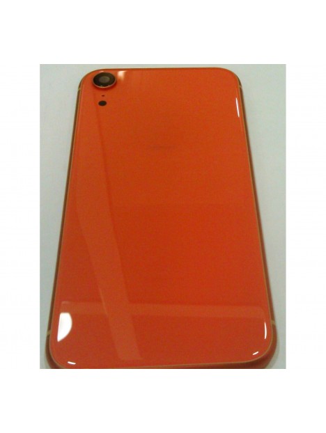 IPhone XR A2105 A2108 carcasa central o marco + tapa trasera o tapa bateria rosa