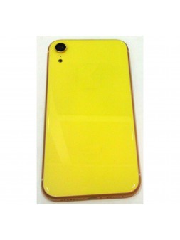 IPhone XR A2105 A2108 carcasa central o marco + tapa trasera o tapa bateria amarillo