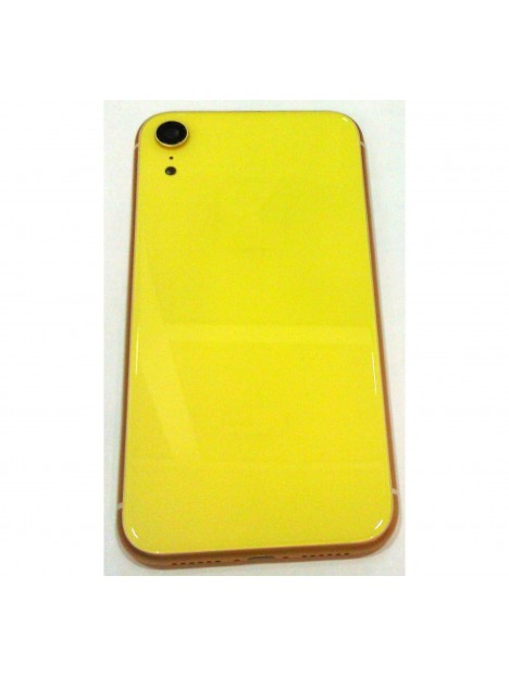IPhone XR A2105 A2108 carcasa central o marco + tapa trasera o tapa bateria amarillo