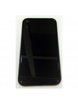 IPhone XR A2105 A2108 carcasa central o marco + tapa trasera o tapa bateria negra