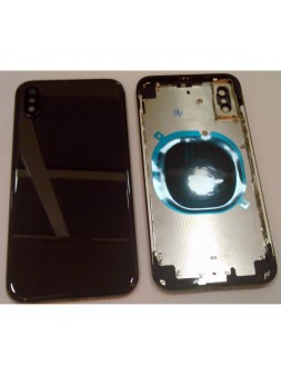 iPhone X A1865 A1901 A1902 carcasa central o marco + tapa trasera o tapa bateria negra