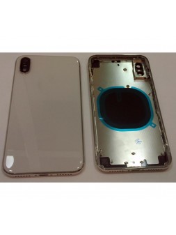 iPhone X A1865 A1901 A1902 carcasa central o marco + tapa trasera o tapa bateria blanca