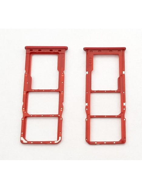 Soporte o bandeja dual sim roja para Samsung Galaxy A21S SM-A217F SM-A21 calidad premium