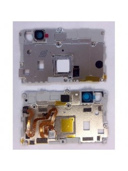 Huawei Ascend P9 Lite VNS-L21 VNS-L22 VNS-L23 VNS-L31 VNS-L53 carcasa intermedia con flex boton home blanco origina