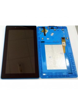 Lenovo Tab 3 710f pantalla lcd + tactil negro + marco azul premium