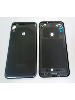 Tapa trasera o tapa bateria negra para Samsung Galaxy A11 2020 SM-A115F mas cristal camara