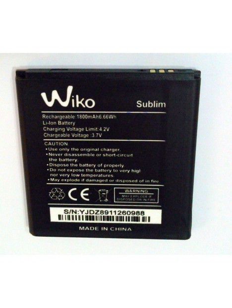 Batería Premium Wiko Sublim Cink Slim Cink Slim 2 Iggy 1800mAh