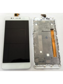 Wiko U Pulse pantalla lcd + tactil blanco + marco premium