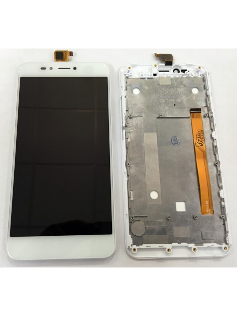 Wiko U Pulse pantalla lcd + tactil blanco + marco premium