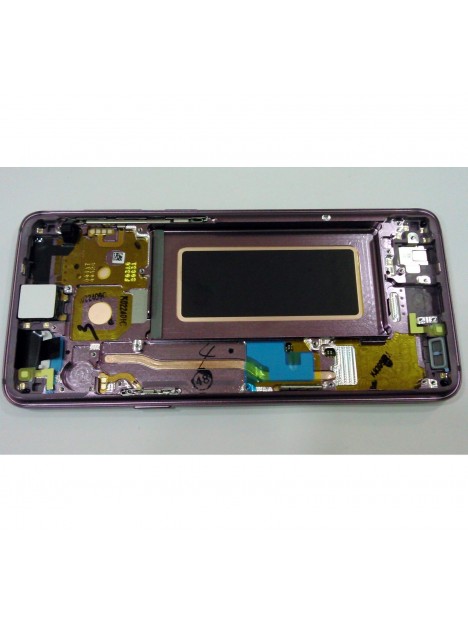 Samsung GH97-21696B Galaxy S9 SM-G960F pantalla lcd + táctil negro + marco violeta premium Service Pack