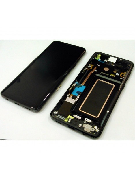 Samsung GH97-21696A Galaxy S9 SM-G960F pantalla lcd + táctil negro + marco negro premium Service Pack