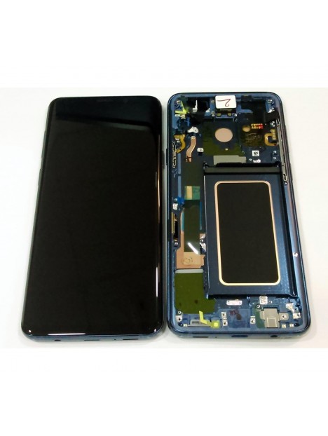 Samsung GH97-21691D Galaxy S9 PLUS SM-G965F pantalla lcd + táctil negro + marco azul premium Service Pack