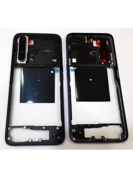 Carcasa central o marco purpura para Oppo Realme X50 calidad premium