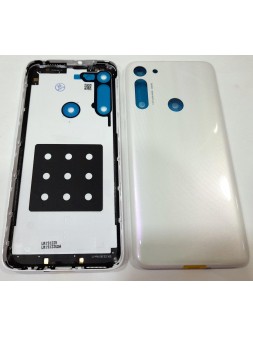 Tapa trasera o tapa bateria blanca para Motorola Moto G8 XT2045-1