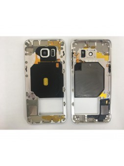 Samsung Galaxy S6 Edge Plus G928F carcasa central o marco blanco premium
