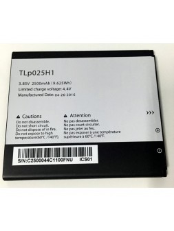 Batería premium TLP025H7 TLP025H1 Alcatel Pop 4 5051D 3.8V 2500mAh 9.62 Wh desmontaje