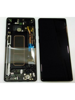 Samsung GH97-21065A N950 N950F Galaxy Note 8 pantalla lcd + táctil negro + marco negro premium Service Pack